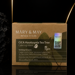 MARY & MAY Raminamoji priežiūros kaukė Cica Houttuynia Tea Tree Calming Mask