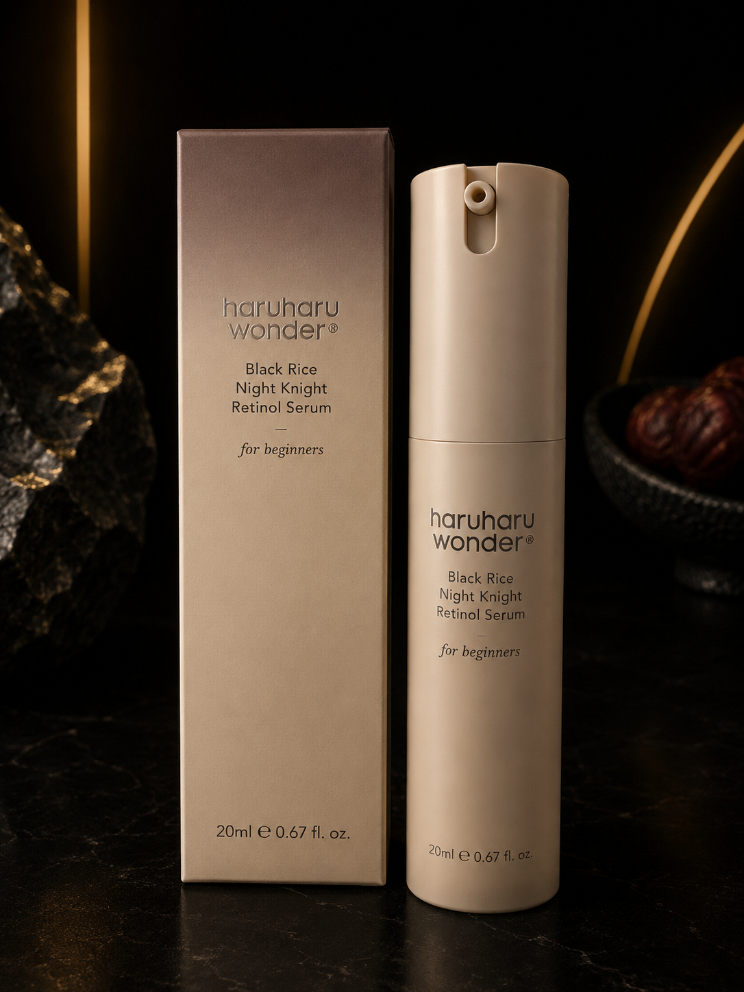 Haruharu Wonder Black Rice Night Knight Retinol Serum – naktinis veido serumas